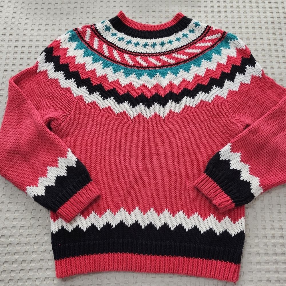 Vinyage Nuovo Industriale Fair Isle Geometric Pattern Sweater Womens Size Medium - Picture 1 of 8